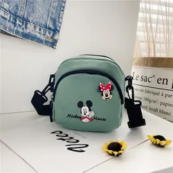 Orijinal Disney kadın çanta Anime Mickey Mouse tuval omuz çantaları sevimli Satchel Minnie askılı çanta kızlar hediye el çantaları