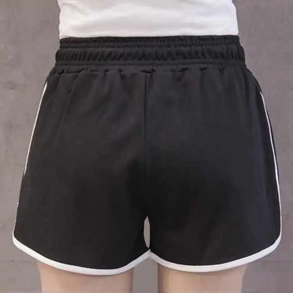 

Elastic Waist Shorts Women Summer Casual Shorts Stylish Women's High Waist Drawstring Sport Shorts with Pockets for Summer