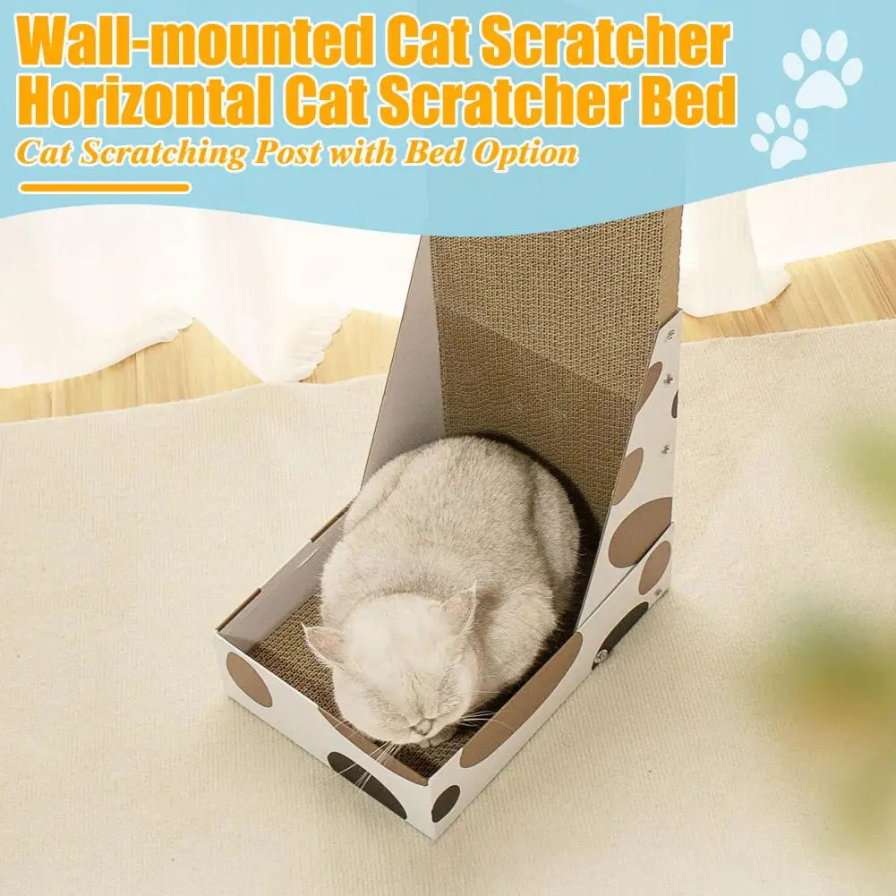 Scratching Paper for Cats Vertical L-shaped Cat Scratching Board with Box Indoor Cat Scratcher Lounger Furniture for Cats