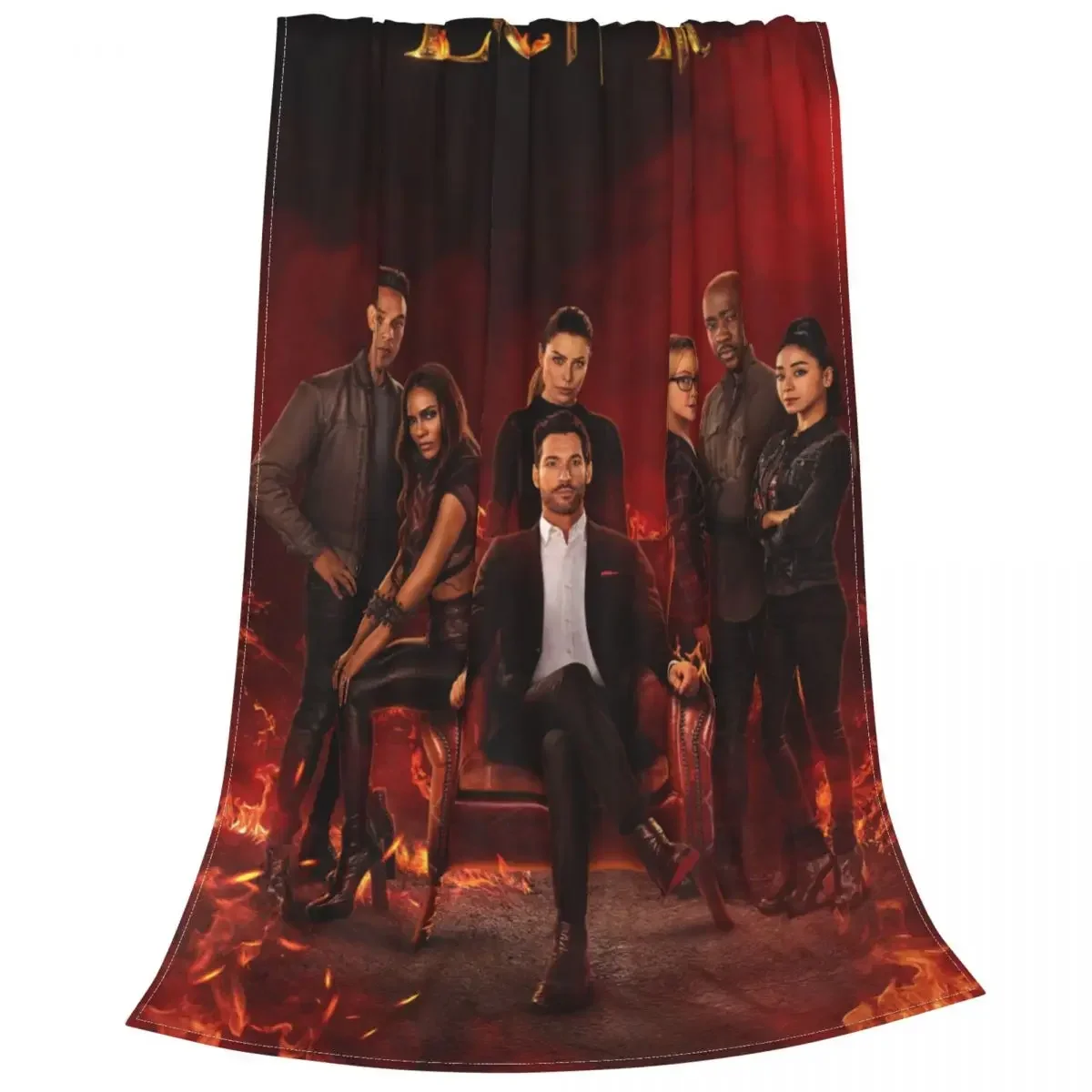 Lucifer Morningstar Dan Espinoza Blanket Fleece Textile Decor Suspense Crime Warm Throw Blankets for Home Couch Plush Thin Quilt