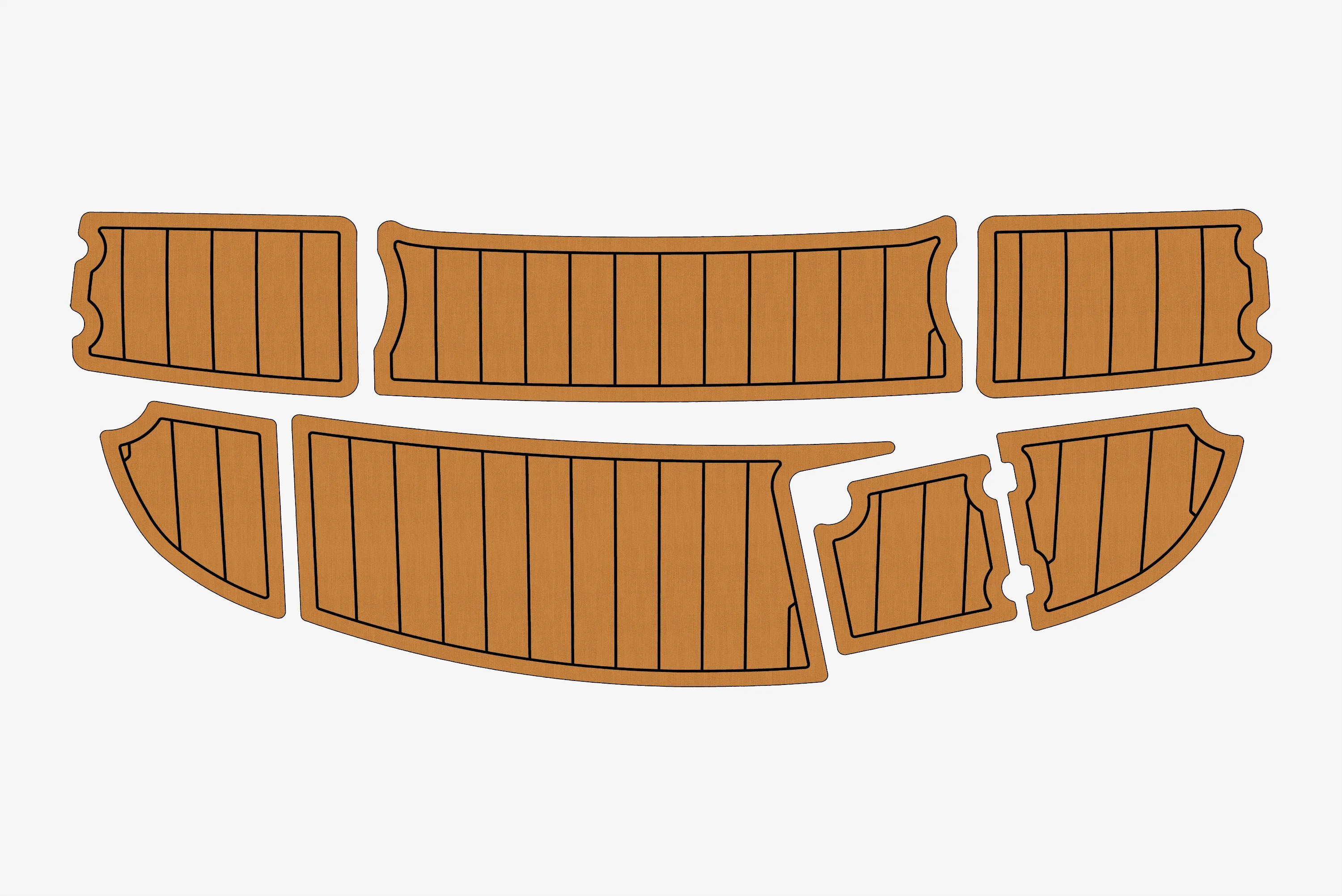 Non-Slip EVA Faux Teak Marine Mat Self-Adhesive 6mm Yacht Cockpit Pad for 2007 Chaparral 210 SSI Boat Decking Easy Install