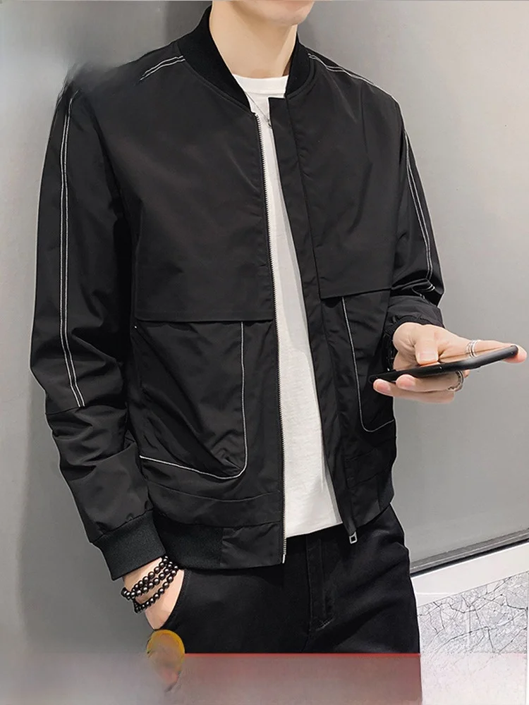 

Pierre Cardin Spring Autumn Men's Jaet Baseball Sle Thin Casual Faionable Spring Summer Outfit Top Polyester Fabric