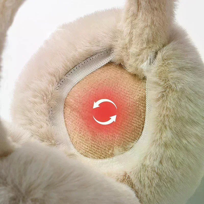 Sólido macio de pelúcia orelha manter mais quente inverno earmuffs para mulheres moda ao ar livre earflap proteção orelha-muffs capa de orelha