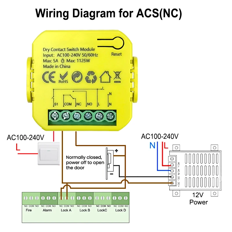 Intelligentes ZigBee Trockenkontakt-Schalterrelais 5A Modul App-Fernbedienung Zeitsteuerung AC100-240V Unterstützt Google Home Alexa – Detail 6