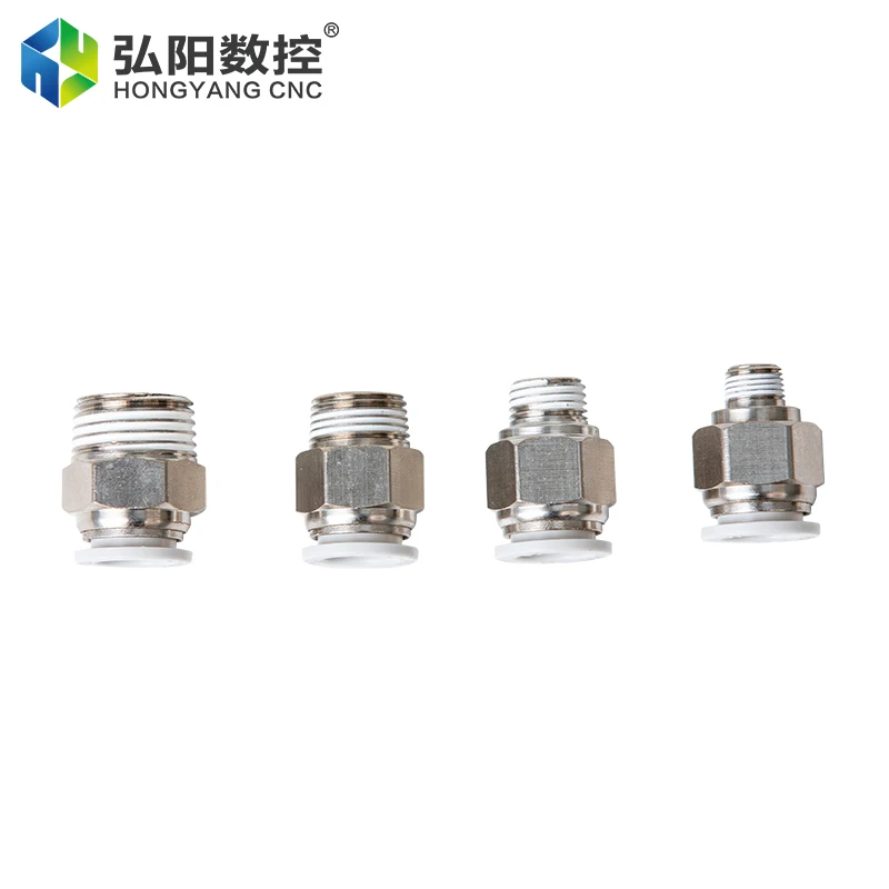 PC Pneumatic Quick Connector M6 4mm 6mm 8mm 10mm 12mm External Thread 1/4 1/2 1/8 3/8 Hose Connector White