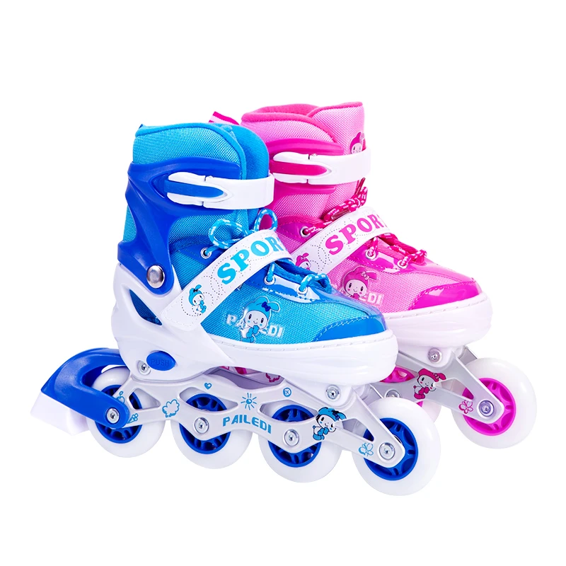 

Заводские роликовые коньки оптом, роликовые коньки в наличии для мальчиков и девочек с 4 мигающими колесами из ПВХ, регулируемый размер