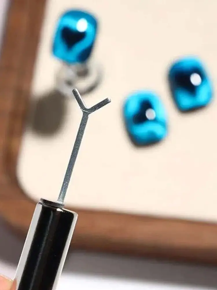 Ensemble d'aimants pour ongles en forme de Y, cœur d'amour, œil de chat, pour créer des formes de cœur d'amour, effet sur les ongles, accessoires pour Nail Art, outils, 1/2 pièces
