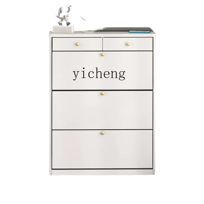 c9.21-Solid Wood Tilting 17 Ultra-Thin Custom Ins Simple Shoe Cabinet Living Room Decoration living room decoration