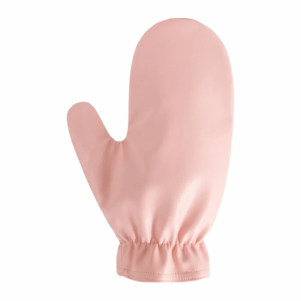 High Quality Leather Body Lotion Glove Quick Dry With Thumb Applicator Glove Non-Sticky Body Cleaning Glove Makeup Application