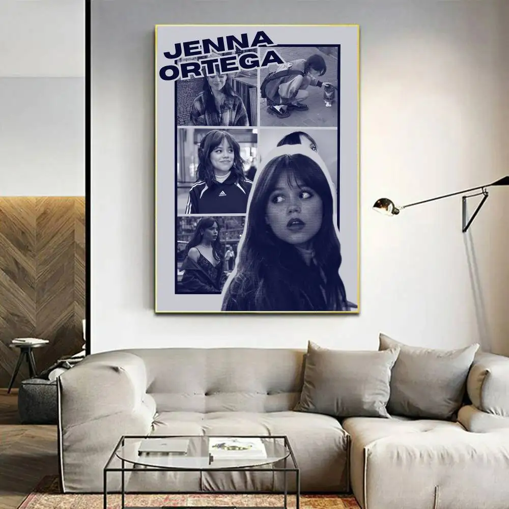 Actor J-Jenna O-Ortega Movie Sticky Posters Retro Kraft Paper Sticker DIY Room Bar Cafe Aesthetic Art Wall Painting
