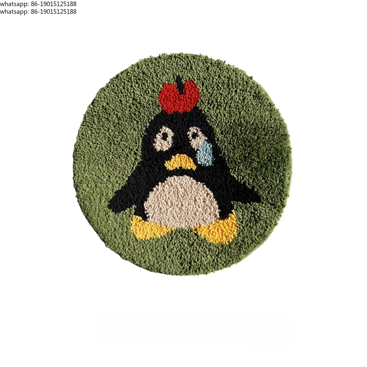 Round seat cushion Cartoon animal warm butt cushion Plush non-slip seat Dining chair floor