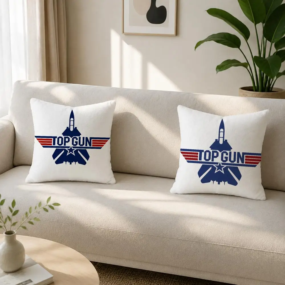 Movie Top Gun Cushion Cover Soft Plush Cushion Covers Fluffy Throw Pillow Cases for Sofa Bedroom Home Decor
