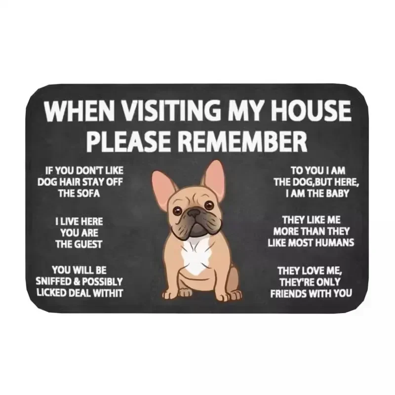 Please Remember Shih Tzu Dogs House Rules Entrance Doormat Decor Kitchen Welcome Rug Bathroom Non-slip Floor Mat Area Rugs