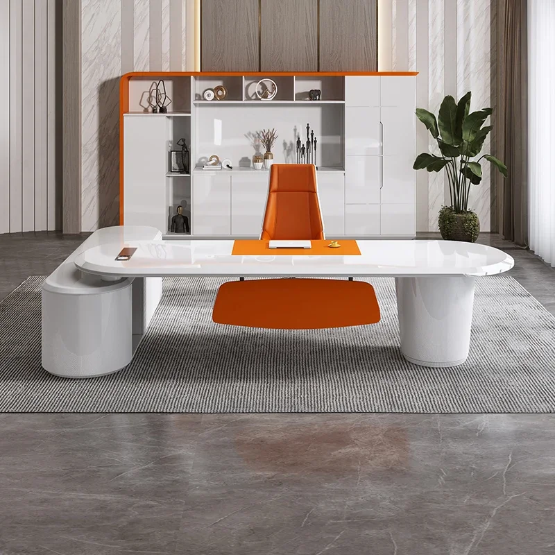 N19 Paint Boss Desk Executive  Office  for Boss Manager Desk Executive Desk Simple Modern