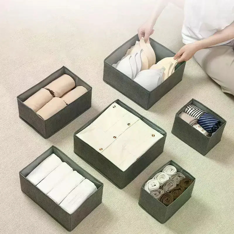 Clothes Organizer Storage Box Underwear Bra Socks Cabinet Drawer Organizer T-Shirt Storage Basket Wardrobe Storage Organizers