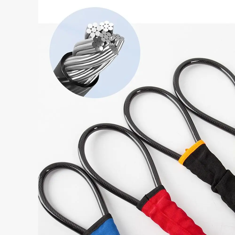 Sturdy Lock Car Steering Wheel Lock Steel Rope Bold Steel Cable Steering Wheel Lock Security with 2 Keys