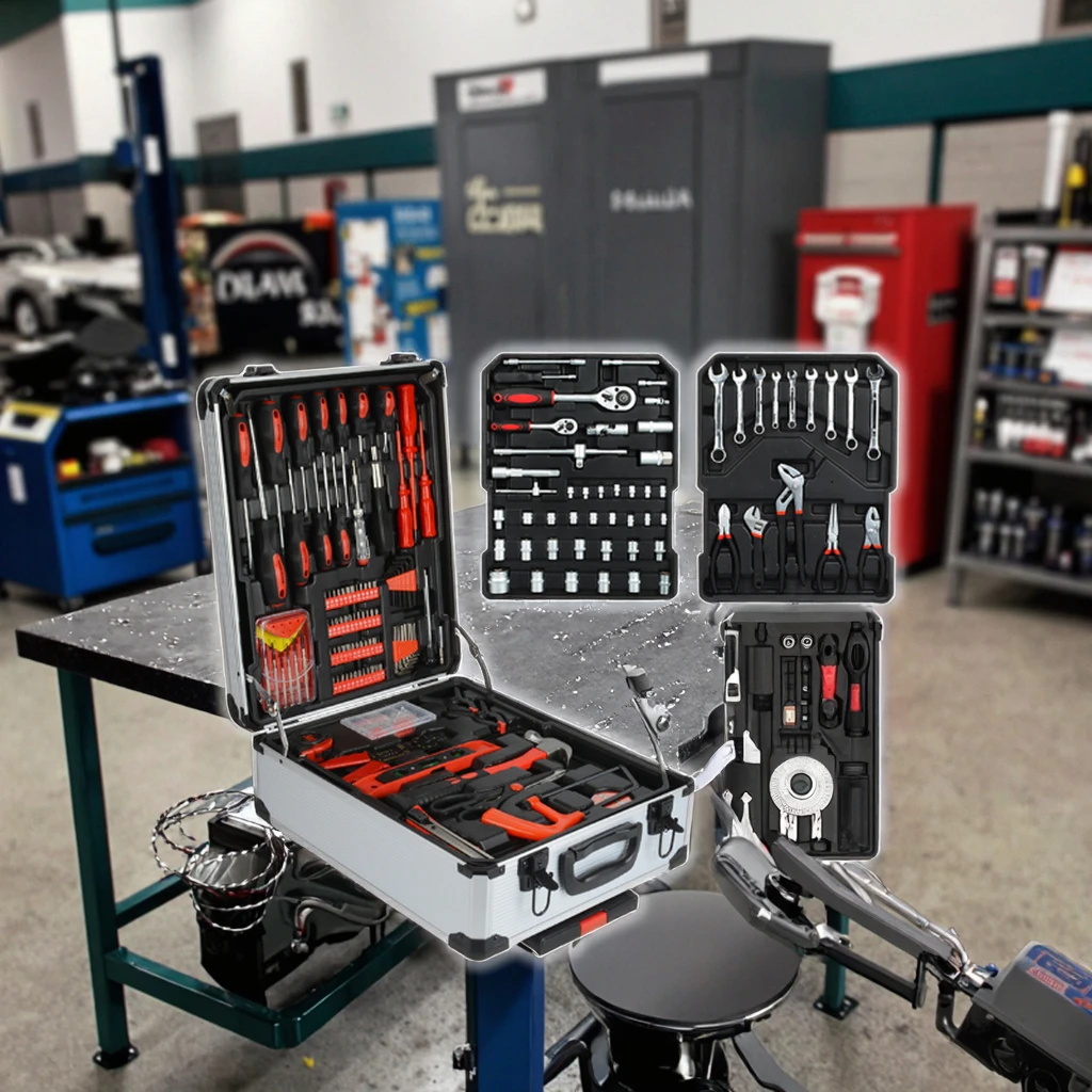 Juego de llaves de reparación de automóviles de aluminio, herramientas profesionales para el hogar, uso en tienda, herramientas combinadas personalizables