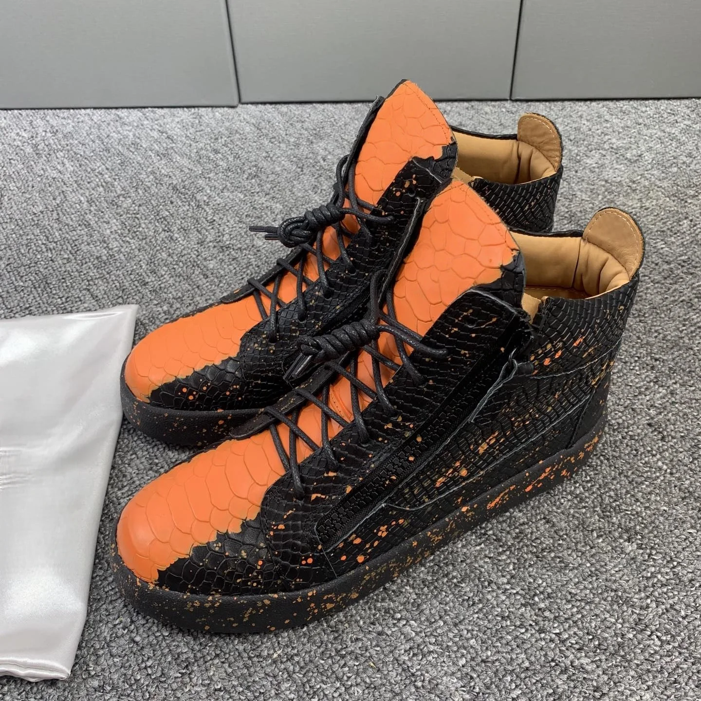 

Top Hight Quality Casual Sneakers For Men and Women Real Leather Brand Designer Unisex Tennis Shoes GZ Zipper Loafer Shoes G799