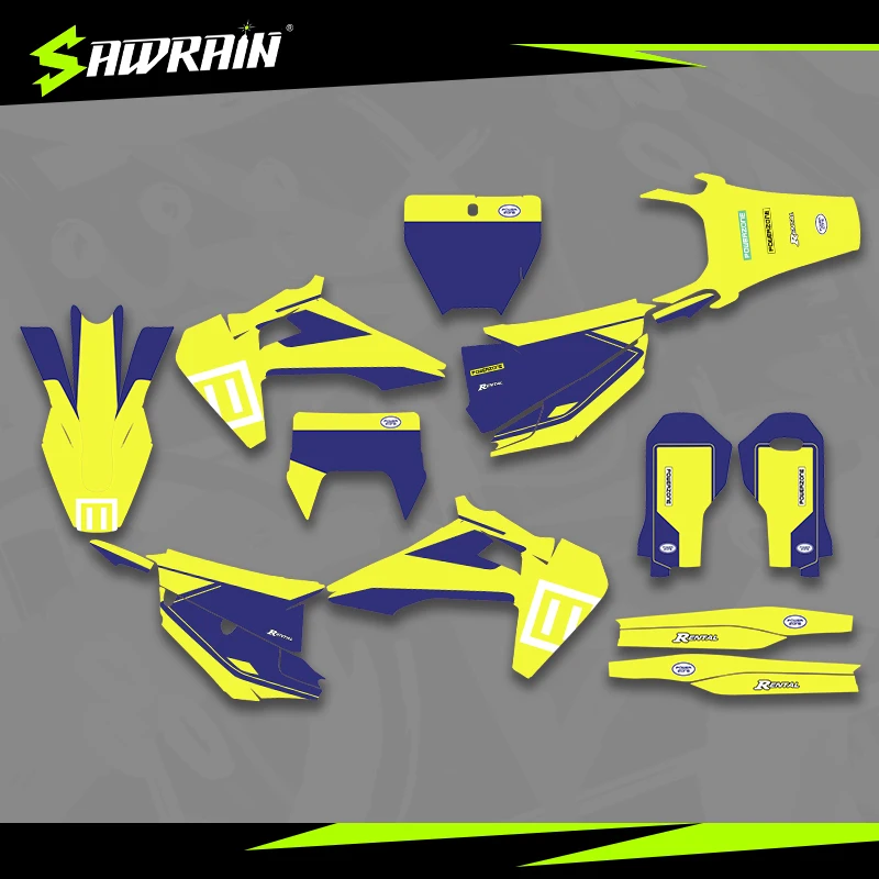 

Мотоциклетные графические фоны Sawrain, наборы наклеек для Husqvarna 19-21 TC FC TX FX FS 20-22 TE FE 03