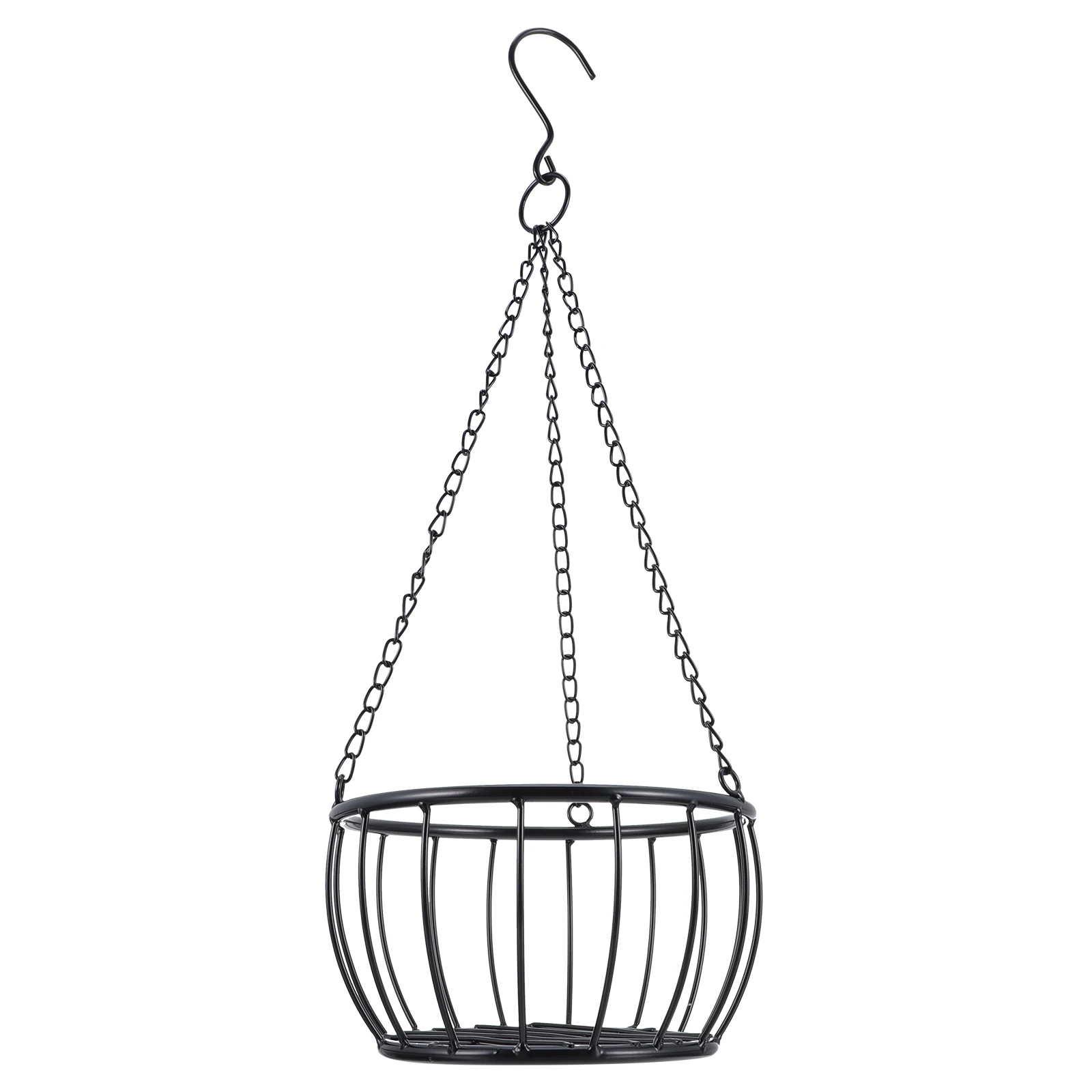 

Hanging Plant Pot Iron Flower Holder Black Medium Durable Thickened Material Hanging Planter Basket Kitchen Balcony