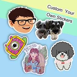 Custom Stickers PVC Waterproof Vinyl Logo Cartoon Design Brand Decorate Laptop Cut Personalized Sticker Glossy Film for Business