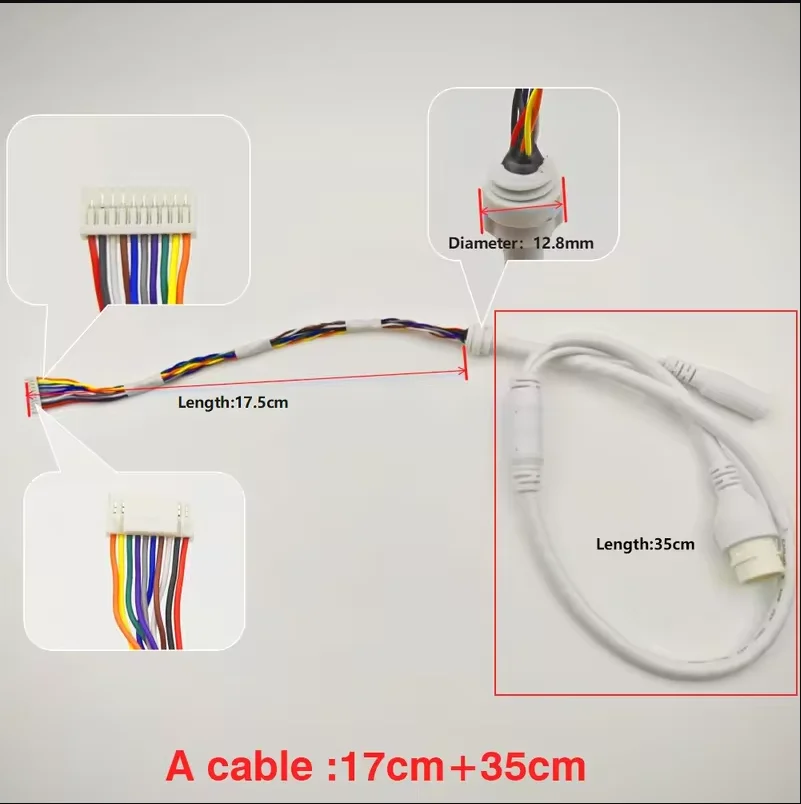 Original Hikvision Ethernet Lan Cable PoE RJ45 Network Cable 10 Pin 10 core For POE IP Camera (For Hikvision IP Camera)