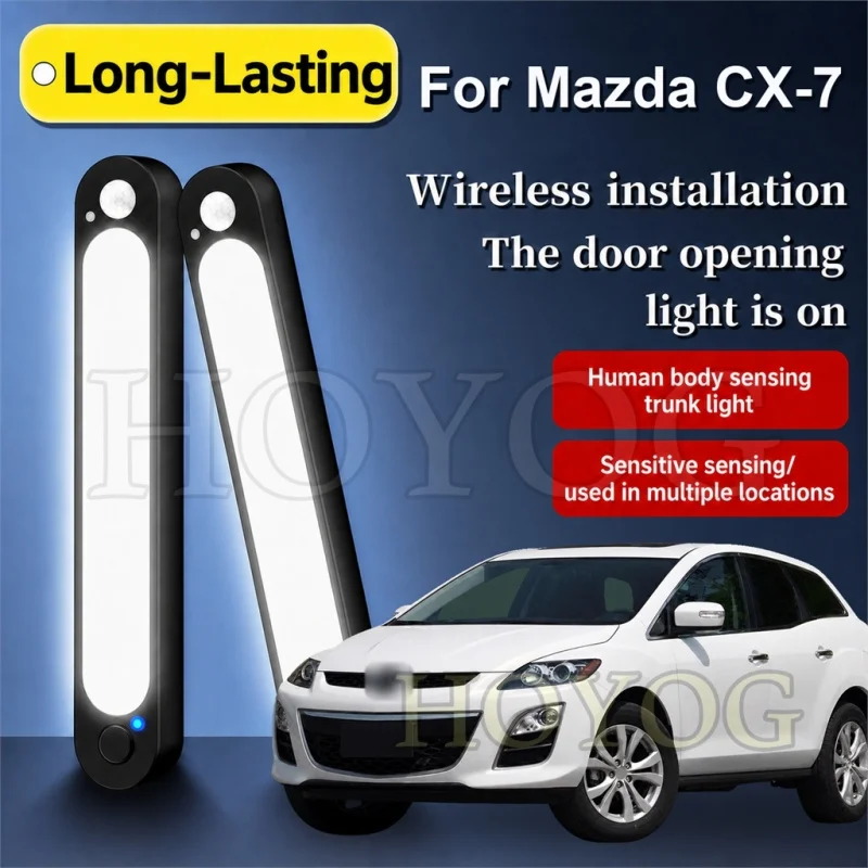 For Mazda CX-7 2006-2012 Car Boot Light LED Lamp Motion Sensor Auto ON OFF Stick On Trunk Cargo Light SUV Interior Cabin