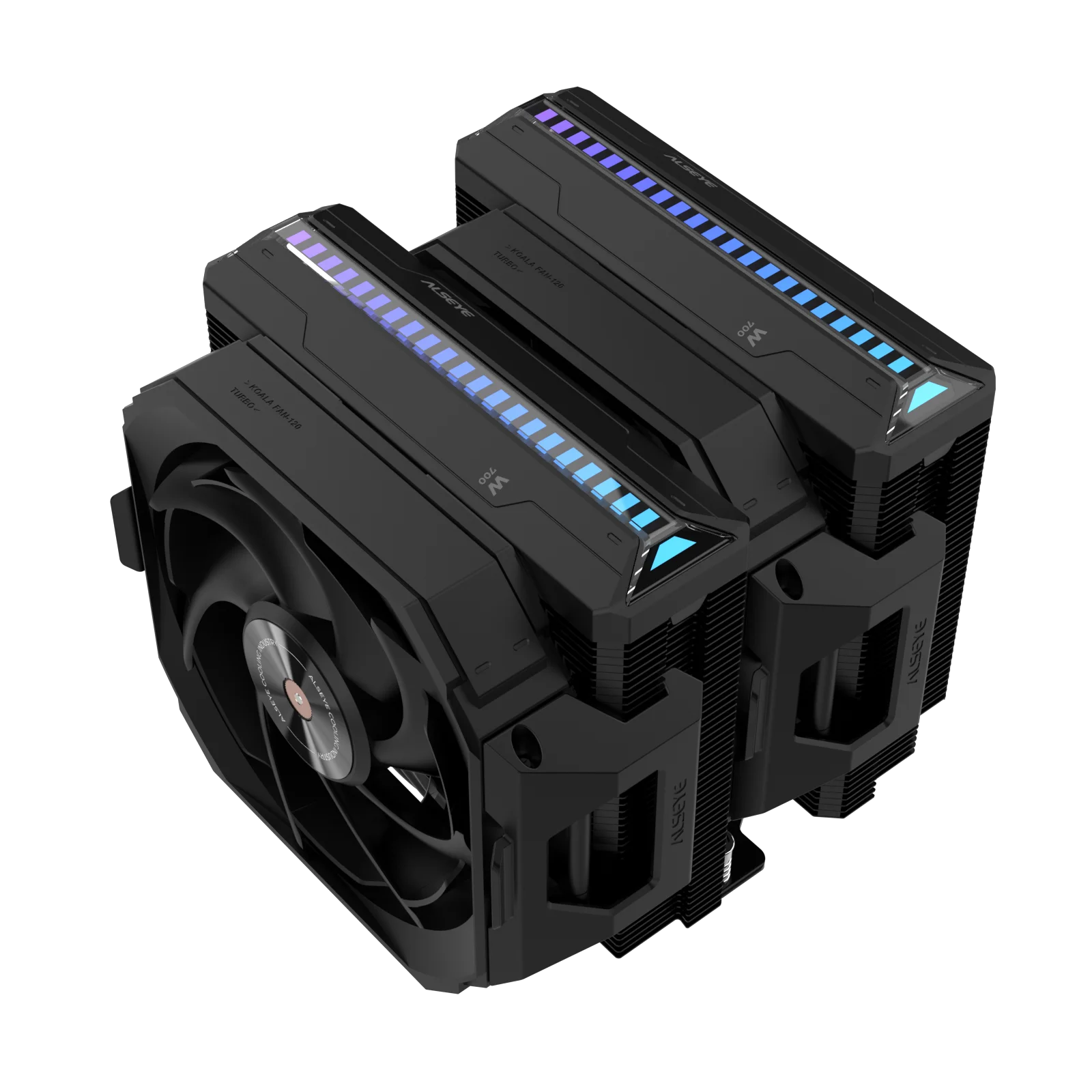 ALSEYE W700Pro Air-cooled radiator Dual-tower 7 heat pipe desktop computer CPU cooler with ARGB lighting and audio effect