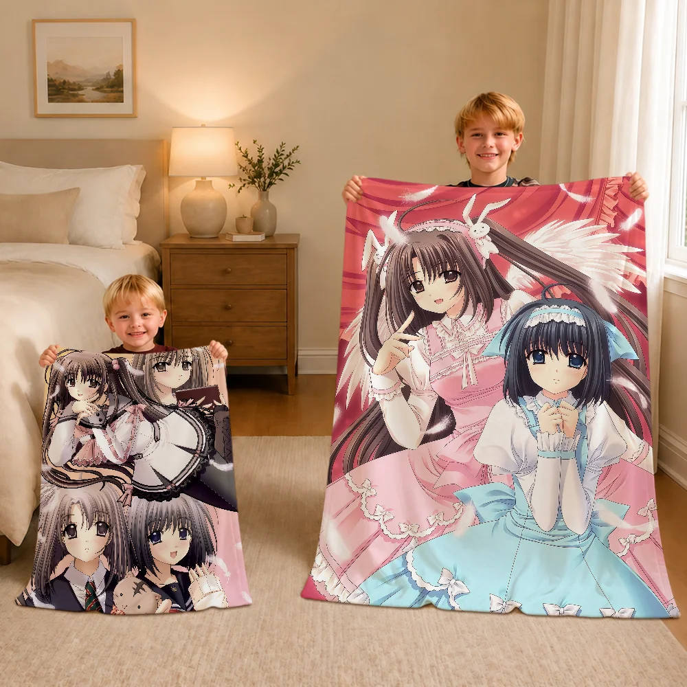 Anime Manga We Without Wings Classic Y2k Warm Soft Plush Blanket Sofa Living Room Nap Home Bedroom Travel Gift Flannel Pet Hogar