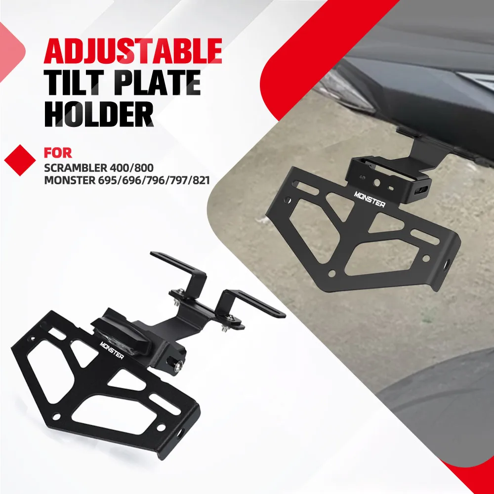 

For DUCATI Scrambler 400/800 MONSTER 695/696/796/797/821 Motorcycle License Plate Holder Fender Eliminator Registration Bracket