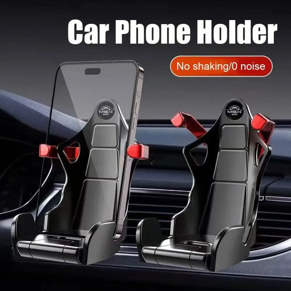 Mini Racing Seat Model Racing Seat Vehicle Bracket Shock-Resistant Durable Car Mobile Phone Holder for 4.7-7inch Mobile Phone