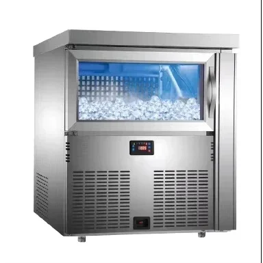 

ICM-270P Stainless Steel 125kgs High End Blue Light Cube Ice Maker Air Cooling Ice Making Machine With Imported Compressor
