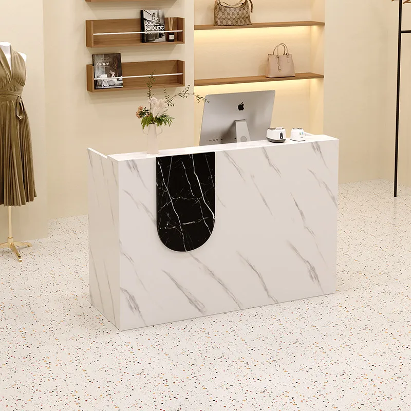 Minimalist Commercial Grade Reception Desk Luxury Vintage Reception Counter Nordic Simple Banco Reception Office Furniture