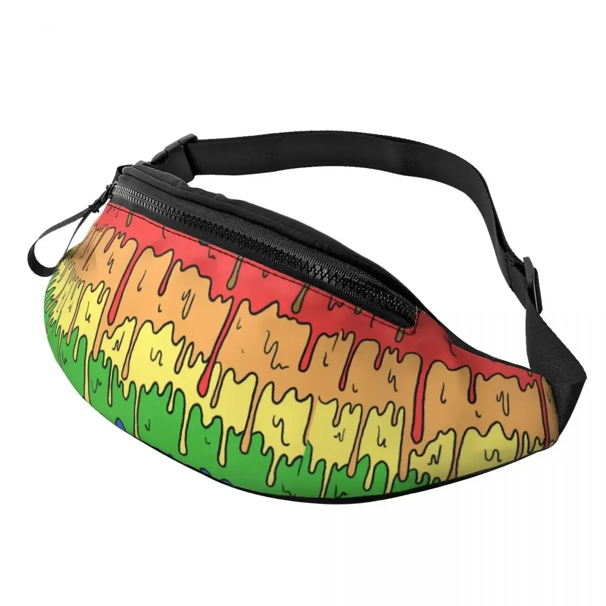 

Pastel Melting Printed Waist Bags LGBTQ Pride Men Women's Fanny Pack Fashion Sport Banana Bags Belt Pouch