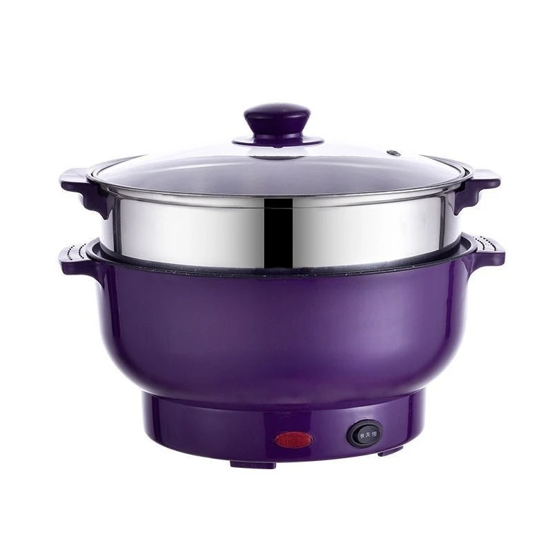 Premium 2-in-1 Electric Steamer Pot, Non-Stick Electric Hot Pot with Steamer Basket, Multifunctional Electric Cooker for Ramen
