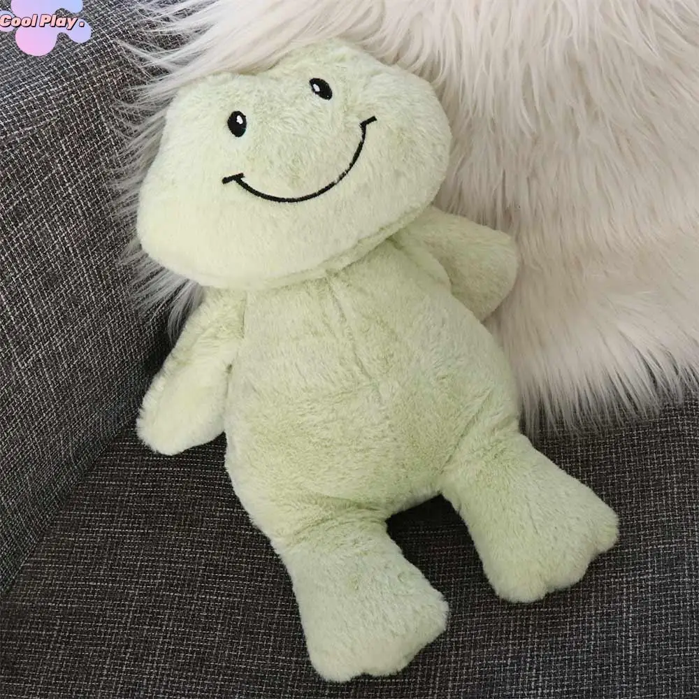 ของเล่นตกแต่งบ้าน Xmas ของขวัญของเล่นการ์ตูนสัตว์ของเล่นยิ้มกบ Plush ของเล่นหมอน Plush กบสีเขียวตุ๊กตาของเล่น