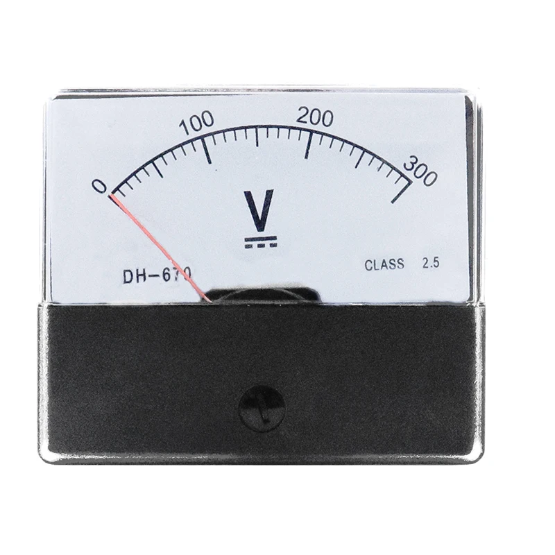 DH-670 DC 100 V 150 V 250 V 300 V 500 V Analoge Paneel Voltmeter Volt Pointer Type Meter Square70 * 60mm