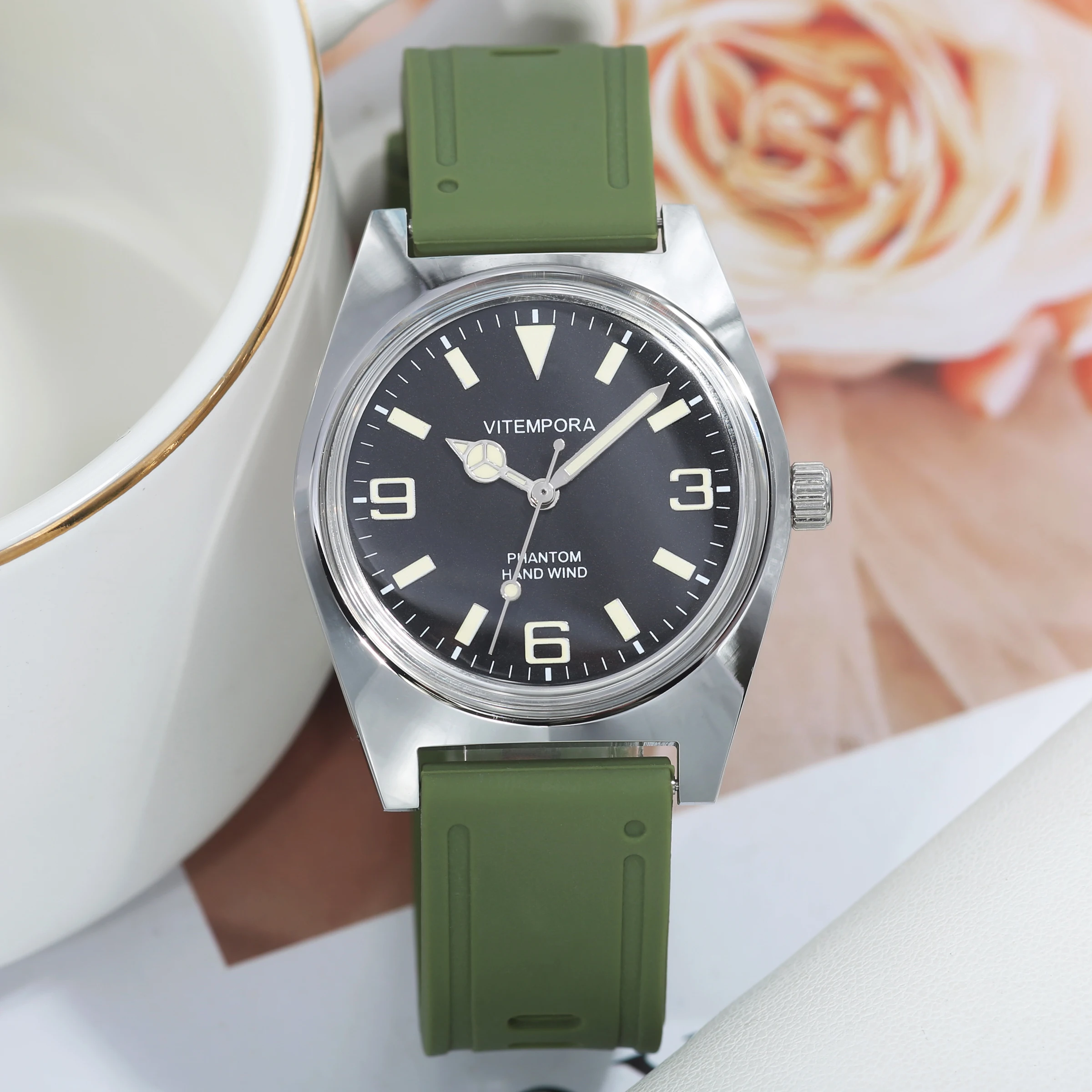 VITEMPORA 36mm 7120 model,manual mechanical movement,men's mechanical watch,retroChinesestyle watch,suitable gift to give