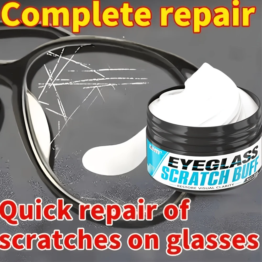 Glasses Scratch Repair Cream - Professional Lens Polishing & Scratch Remover, Restores Clear Vision Appearance, Reduces Surface