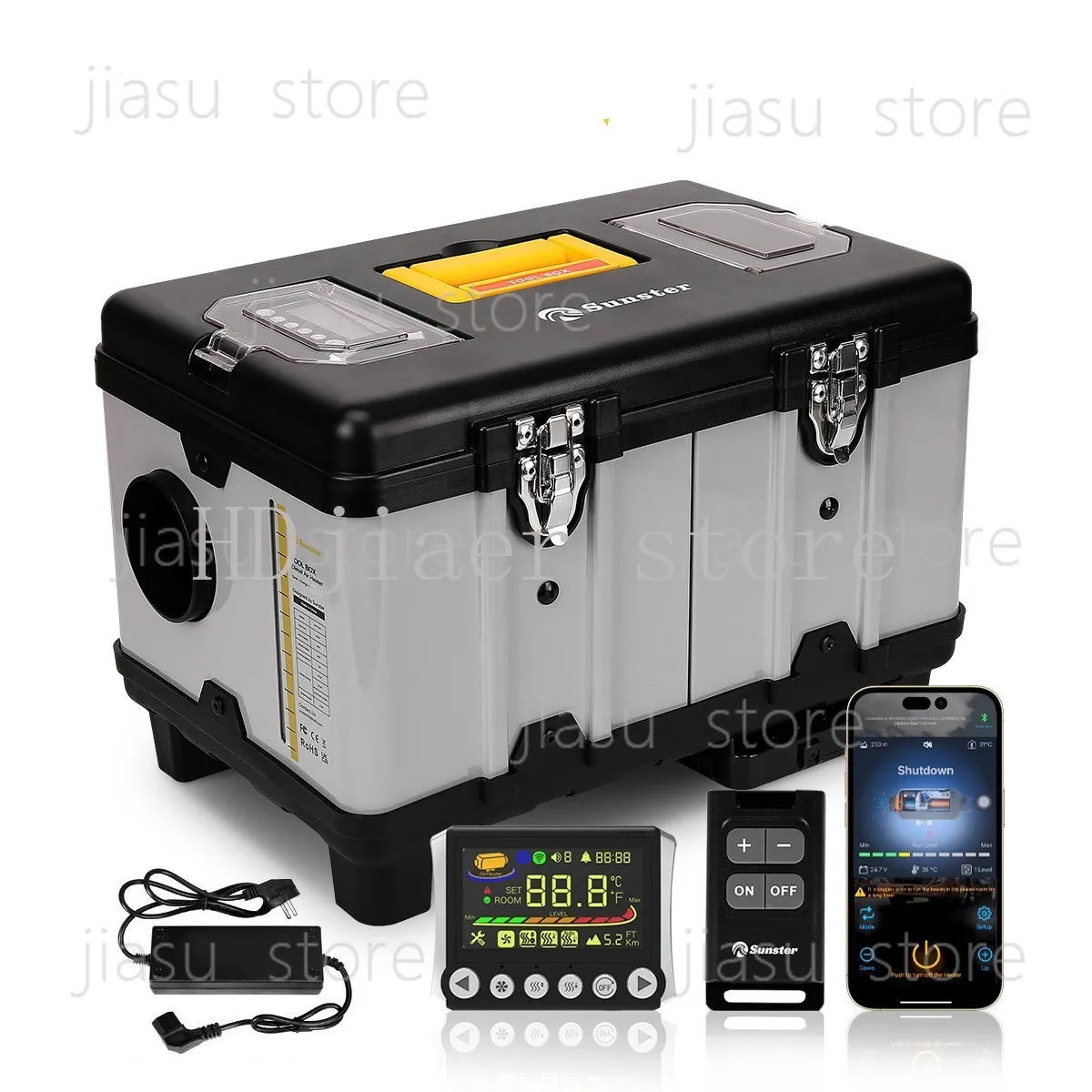 

8KW Diesel Air Heater 12V/24V/110-240V LCD For Bluetooth With Altitude Mode New Parking Heater For Car RV Tent TB10 Toolbox