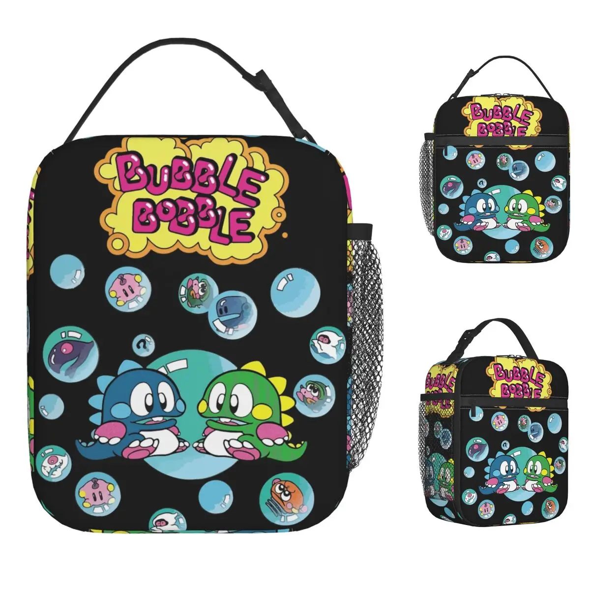 

Сумка для обеда с пузырьками, милый ланч-бокс для девочек, дорожная портативная сумка-холодильник, Оксфордский графический дизайн, термосумка-тоут