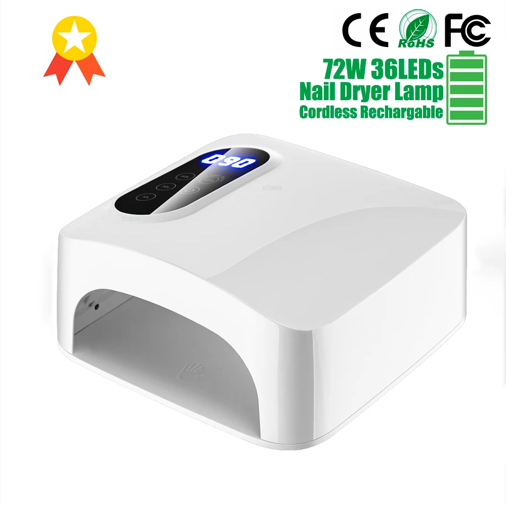 

Gel Lamp Cordless Rechargable 60W/72W Wireless Professional Nail Lamp UV LED Nail Dryer 8000mAh/15600mAh for All Gel Nail Polish