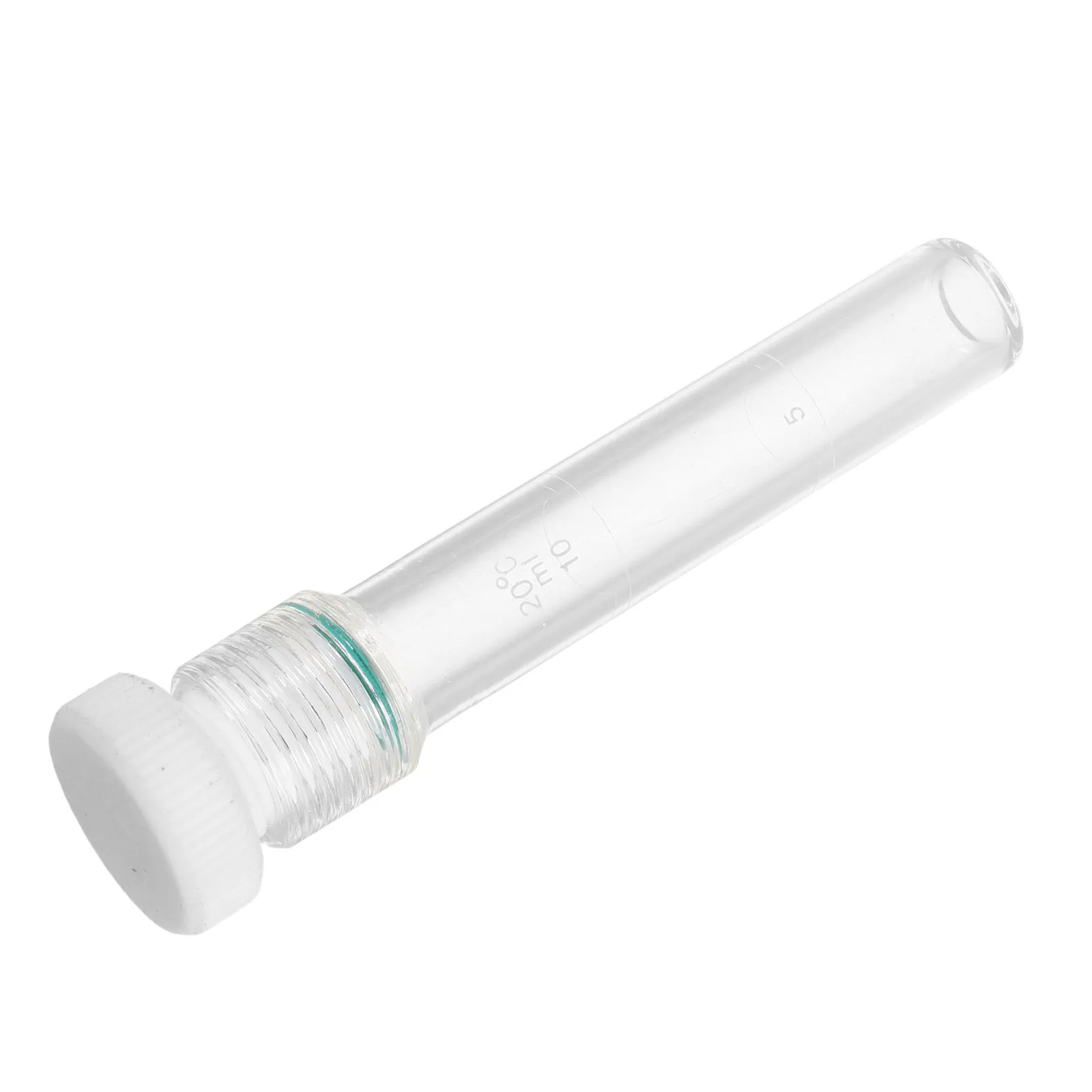 Graduated Glass Test Tube 10Ml Screw Top Ptfe Stopper Leakproof Laboratory Chemistry Sample Vials Heavy Wall Transparent