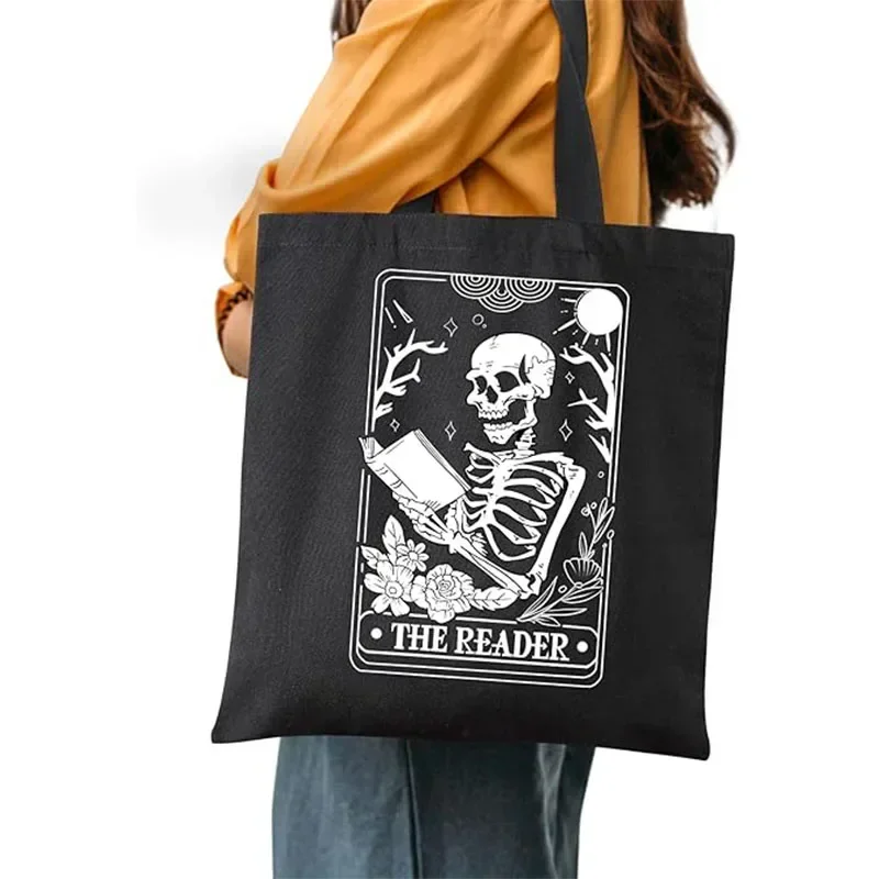 DB1 Canvas Tote Bag Aesthetic for Women, Cute Reusable Cloth Cotton Bags