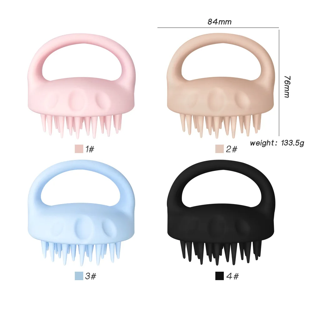 Hair Scalp Massager Silicone Hair Brush Head Body Scalp Massage Brush Hair Washing Clean Comb Bath SPA Shower Massage Brush