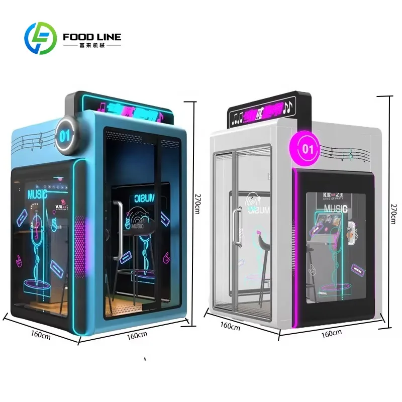 Customized Soundproof Coin Operated Karaoke Booth | Mobile Singing Room Jukebox with AI Accompaniment