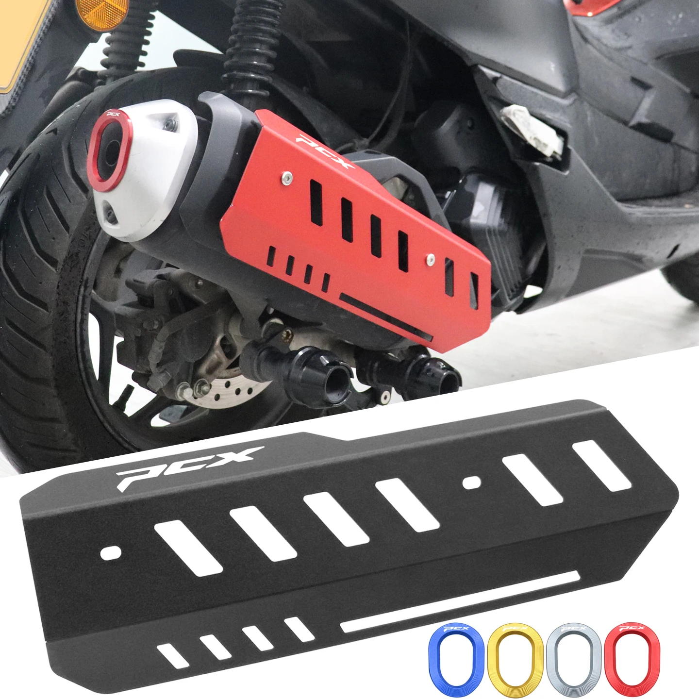 For Honda PCX160 PCX 160 2022-2024 2025 2026 Motorcycle Accessories Exhaust Heat Dhield Protector Guard Cover Decorative Cover