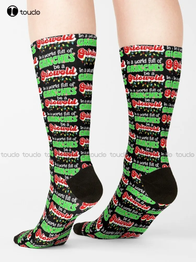 Be A Griswold National Lampoons Christmas Vacation Christmas Socks Women Workout Sockss 360° Digital Printing Streetwear Funny