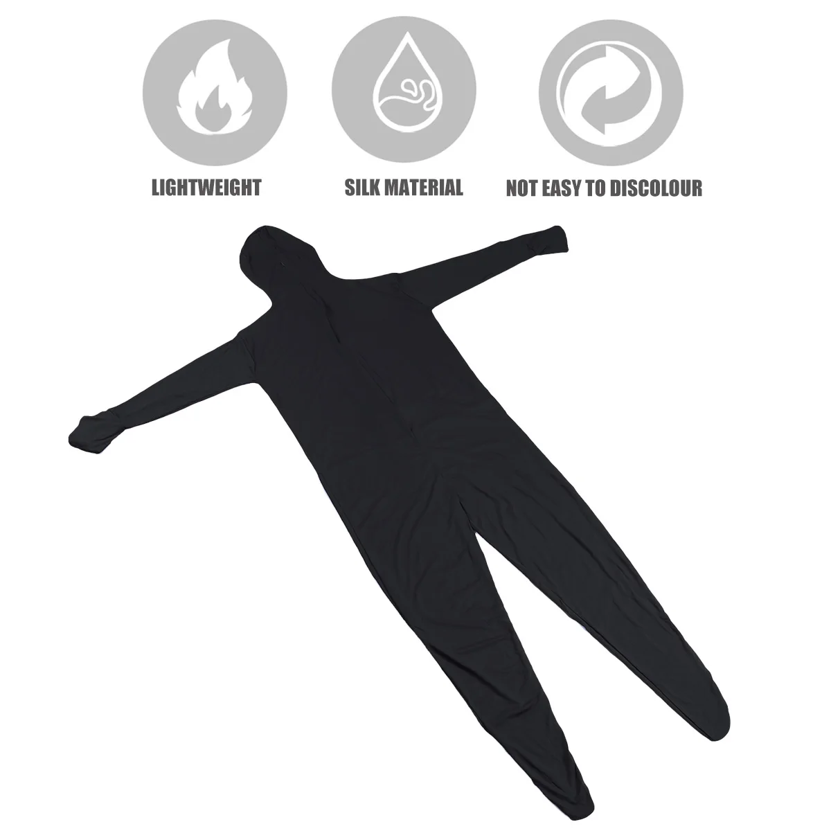 

Invisibility Cloak Performing Costume Party Bodysuit Halloweens Adults Costume Play Soft Silk Various Colors Zipper
