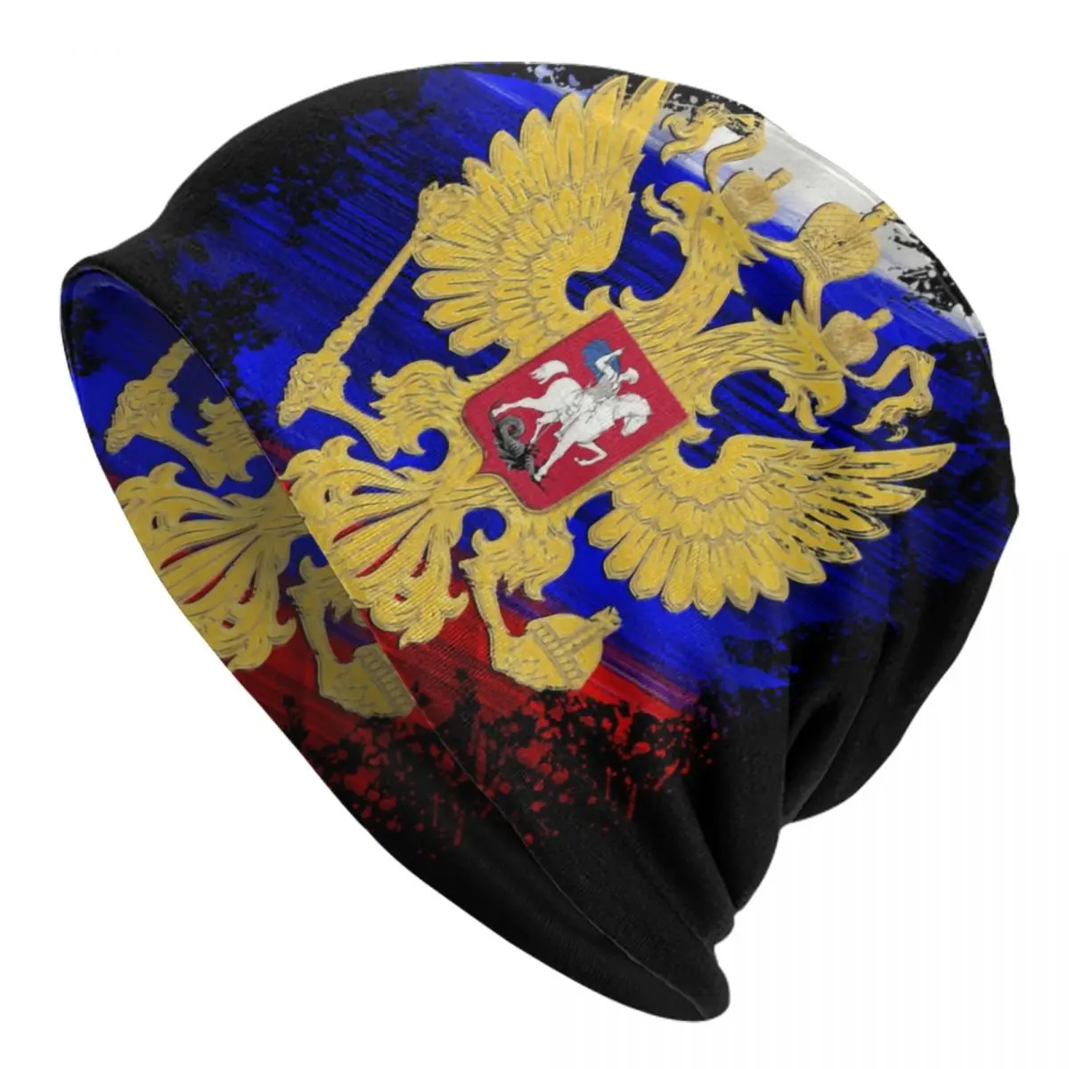 

Russian Eagle Coat Of Arms Skullies Beanies Caps Fashion Winter Warm Men Women Knitting Hat Unisex Adult Russia Flag Bonnet Hats